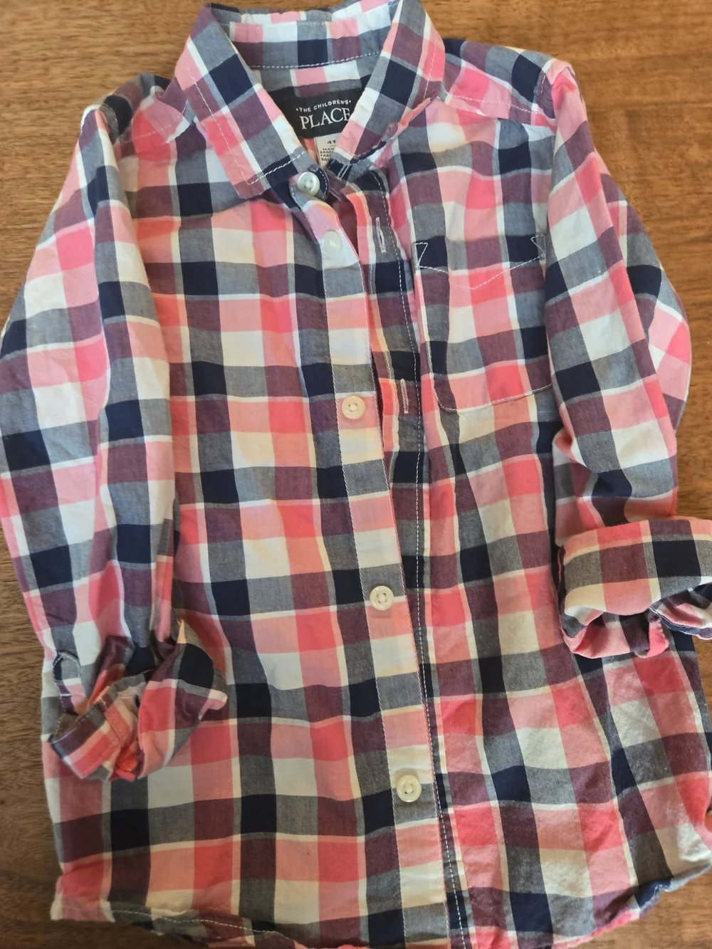 The Childrens Place plaid button
